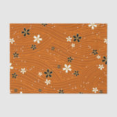 Seamless pattern with black and white flowers seidenpapier (Vorderseite)