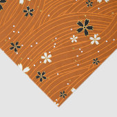 Seamless pattern with black and white flowers seidenpapier (Ausschnitt)