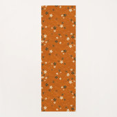 Seamless pattern with black and white flowers yogamatte (Vorderseite)