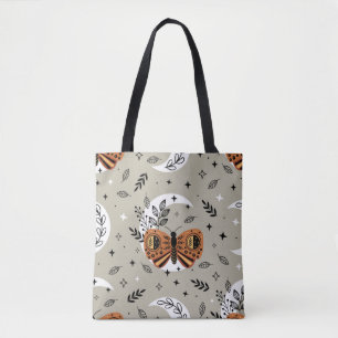 seamless pattern with bohemian butterfly on the mo tasche