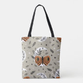 seamless pattern with bohemian butterfly on the mo tasche (Rückseite)