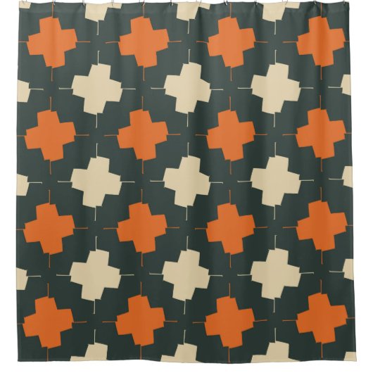 Seamless pattern with bright geometric elements on duschvorhang (Vorderseite)