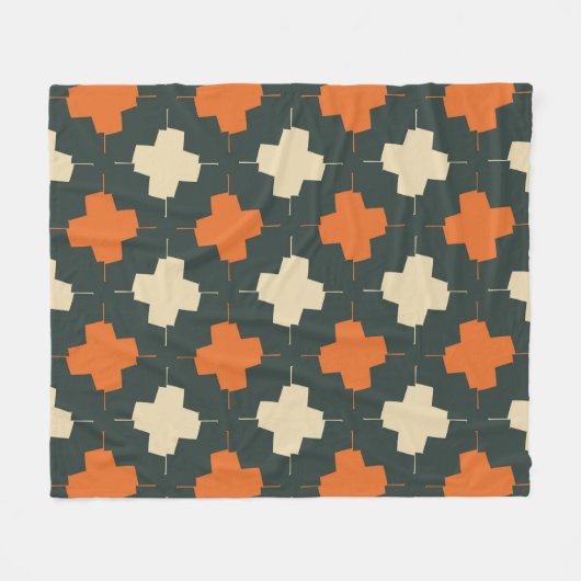 Seamless pattern with bright geometric elements on fleecedecke (Vorderseite (Horizontal))
