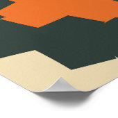 Seamless pattern with bright geometric elements on poster (Ecke)