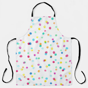 Seamless pattern with bright watercolor dots schürze