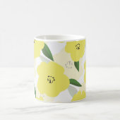 Seamless pattern with bright yellow flowers backgr kaffeetasse (Mittel)