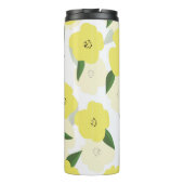 Seamless pattern with bright yellow flowers backgr thermosbecher (Rückseite)