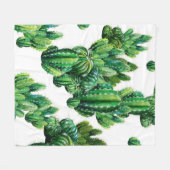 Seamless pattern with cacti watercolor. Cactus ill Fleecedecke (Vorderseite (Horizontal))