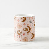 seamless pattern with celestie eye, moon, sun kaffeetasse (Mittel)