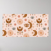 seamless pattern with celestie eye, moon, sun poster (Vorne)