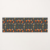 Seamless pattern with chess pieces, books, dice yogamatte (Rückseite (Horizontal))