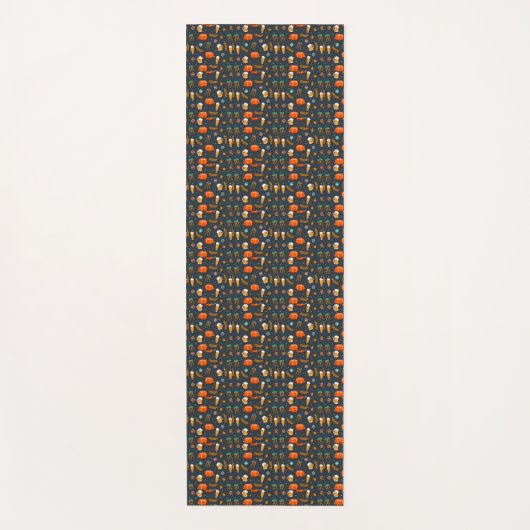 Seamless pattern with chess pieces, books, dice yogamatte (Vorderseite)