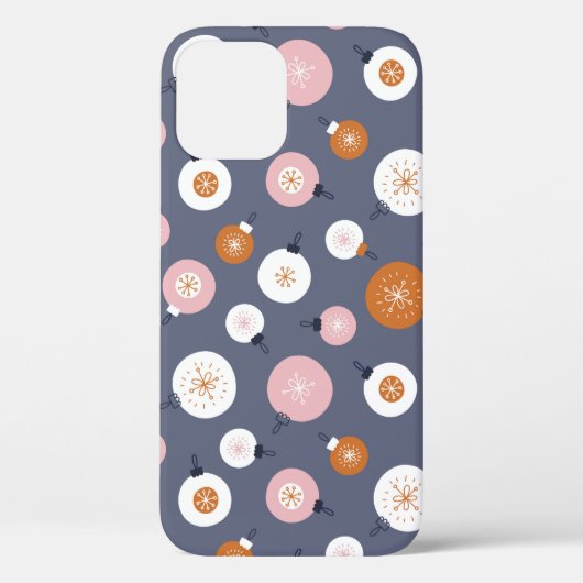 Seamless pattern with Christmas balls on a dark ba Case-Mate iPhone Hülle (Rückseite)