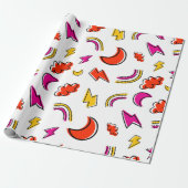 Seamless pattern with cloud lightning bolt rainbow geschenkpapier (Ungerollt)