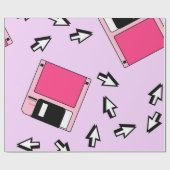 Seamless pattern with colorful floppy disk in vapo geschenkpapier (Flach)