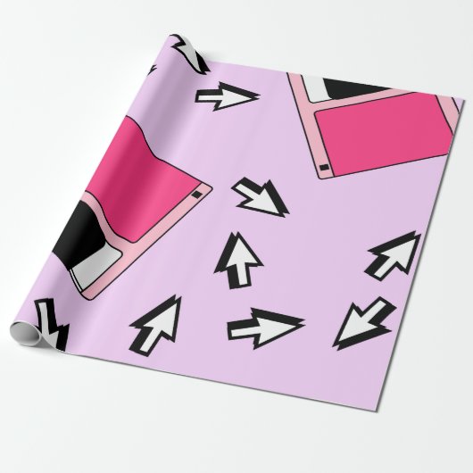 Seamless pattern with colorful floppy disk in vapo geschenkpapier (Ungerollt)