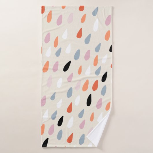 Seamless pattern with colorful hand drawdrops stai badehandtuch (Badehandtuch)