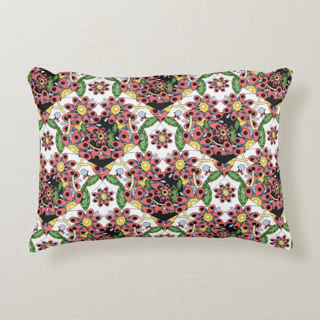 Seamless pattern with colorful hearts dekokissen (Vorderseite)