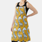 Seamless pattern with cute cartoon zebras yellow b schürze (InSitu)