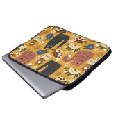 Seamless pattern with cute cats and bird. laptopschutzhülle (Vorne Knopf)