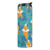 Seamless pattern with different cute foxes. thermosbecher (Nach links gedreht)