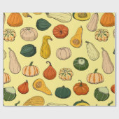 Seamless pattern with different hand drawn squashe geschenkpapier (Flach)
