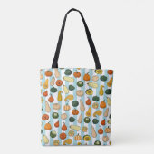 Seamless pattern with different hand drawn squashe tasche (Rückseite)