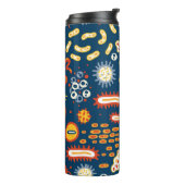 Seamless pattern with different kinds of microorga thermosbecher (Nach links gedreht)