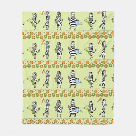 Seamless pattern with different zebras and differe fleecedecke (Vorderseite)