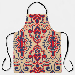 Seamless pattern with embroidery. Ikat Fabric. Eth Schürze