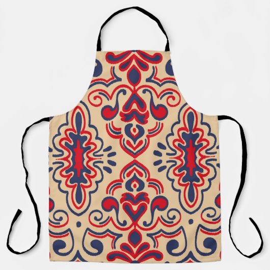 Seamless pattern with embroidery. Ikat Fabric. Eth Schürze (Vorderseite)