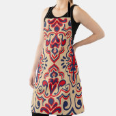 Seamless pattern with embroidery. Ikat Fabric. Eth Schürze (InSitu)