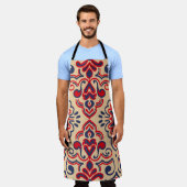 Seamless pattern with embroidery. Ikat Fabric. Eth Schürze (Getragen)
