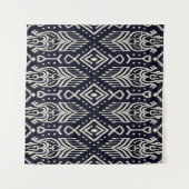 Seamless pattern with embroidery. Ikat Fabric. Eth Wandteppich (Vorderseite (Horizontal))