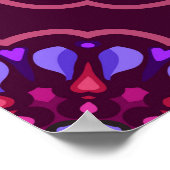 Seamless pattern with ethnic mandala art ornament. poster (Ecke)