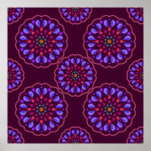 Seamless pattern with ethnic mandala art ornament. poster (Vorne)