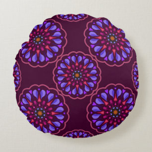 Seamless pattern with ethnic mandala art ornament. rundes kissen