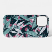 Seamless pattern with eucalyptus leaves and flower iPhone hülle (Rückseite (Horizontal))