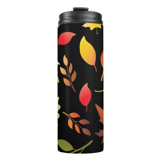 Seamless pattern with fallen autumn leaves and col thermosbecher (Vorderseite)