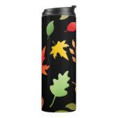 Seamless pattern with fallen autumn leaves and col thermosbecher (Nach links gedreht)