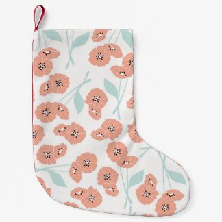 Seamless pattern with flowers and floral elemente, kleiner weihnachtsstrumpf