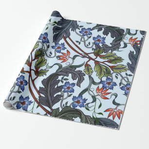 Seamless pattern with flowers in art deco style. M Geschenkpapier