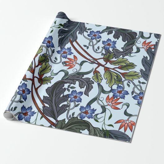 Seamless pattern with flowers in art deco style. M Geschenkpapier (Ungerollt)