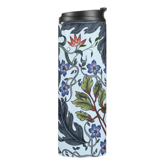 Seamless pattern with flowers in art deco style. M Thermosbecher (Nach links gedreht)