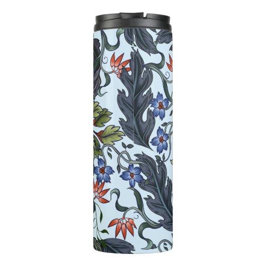 Seamless pattern with flowers in art deco style. M Thermosbecher (Rückseite)