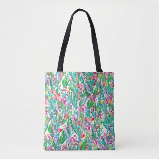 Seamless pattern with flowers, plant background. A Tasche (Vorderseite)