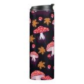 Seamless pattern with fly agaric and maple leaves. thermosbecher (Nach links gedreht)