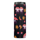 Seamless pattern with fly agaric and maple leaves. thermosbecher (Rückseite)