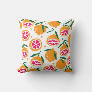 Seamless pattern with fruit. Stamp textured. Kissen