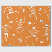 Seamless pattern with funny Halloween skeletons in Geschenkpapier (Flach)